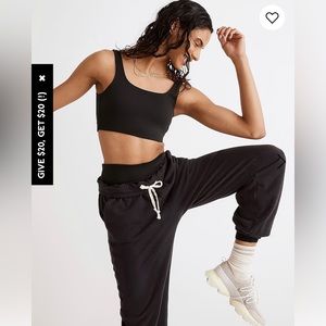 Madewell MWL Flex Square-Neck Sports Bra